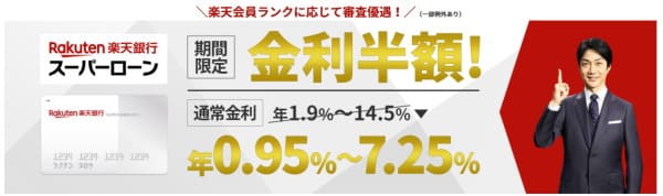 金利の見直しに最適なおすすめカードローン楽天銀行スーパーローン