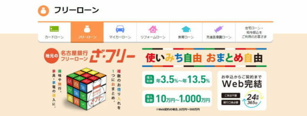 名古屋銀行フリーローン